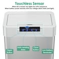 thumbnail image 3 of Arlopu 18.5 Gallon Automatic Trash Can Sensor Motion Stainless Steel Touchless Garbage Can with Soft-Close Lid, 3 of 9