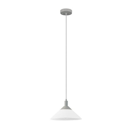 

Novogratz x Globe Electric Ursa Frosted White and Matte Gray 1-Light Pendant 60569