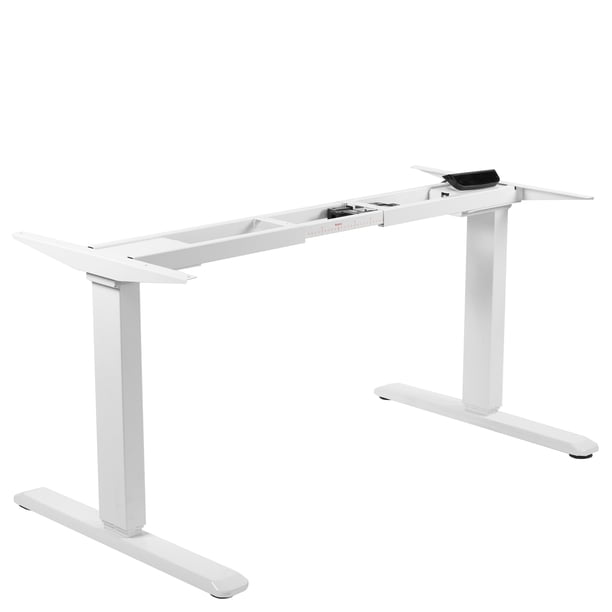 Vivo White Electric Stand Up Desk Frame Dual Motor Cable Management Ergonomic Standing Height Adjustable Desk V103ew Walmart Com Walmart Com