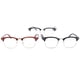 thumbnail image 3 of 3 piezas de gafas de metal con marco medio, gafas retro con bloqueo de luz azul para hombres y mujeres, 3 of 15