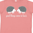 thumbnail image 4 of Inktastic Twin Hedgehogs Baby Gift Boys or Girls Toddler T-Shirt, 4 of 5