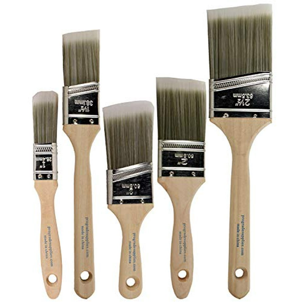 ProGrade Home Wall / Trim House Paint Brush Set for Decks