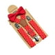 thumbnail image 5 of Conjunto de tirantes y pajarita para niños, accesorios de ropa portátiles, tirantes en forma de Y resistentes para Rojo, 5 of 9