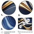 thumbnail image 3 of Designart Abstract Geode Waves Blue And Gold V Canvas Wall Art, 3 of 5