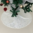 thumbnail image 4 of LanSuare Christmas Tree Skirt, 36Inch Sequin Xmas Tree Skirt, White Glittering Christmas Tree Cover Skirt Mat with Gold Star for Holiday Christmas Tree Ornaments, 4 of 7