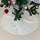 thumbnail image 4 of Christmas Tree Skirt Halloween Holiday Decoration with Sequins Snowflake Flannel Party Arrangements Festive Decor for Home Indoor Outdoor Xmas Celebration Gifts Supplies, 4 of 6