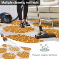 thumbnail image 5 of Orange Dahlia Outdoor Rug 3x5 Ft - Reversible Patio Rug Outdoor Camping Rugs, Farmhouse Abstract Gray Floral Flowers Washable Indoor Outdoor Area Rugs, Non-Slip Outdoor Carpet Runner for Deck/Porch, 5 of 8