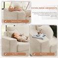 thumbnail image 5 of Timbernest 112" Modular Sectional Sofa, 3 in 1 Convertible Sofa Bed, L Shaped Sectional Couches for Living Room, No Assembly Required, Beige, 5 of 9