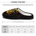 thumbnail image 2 of Tool Band Fuzzy Cotton Slippers For Mens Winter Cotton Lightweight Anti-slip Rubber Sole Slippers House Open Back Slippers Closed Toe Slippers, 2 of 9