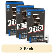(3 pack) MET-Rx Big 100 High Protein Meal Replacement Bars, Super Cookie Crunch, 4 Ct