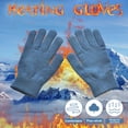 thumbnail image 2 of iOPQO Gloves Mittens Men's And Women's Winter Thick Warm And Cold Knitted Solid Color Cycling Gloves touch screen cover Light blue, 2 of 2