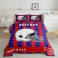 thumbnail image 2 of Erosebridal American Football Gamer Bedding Sets Queen with Comforter,Rugby City Duvet Insert,Buffalo Comforter Sets Queen Size For Boys,Lightweight Bedroom Decor Reversible,3pcs, 2 of 7