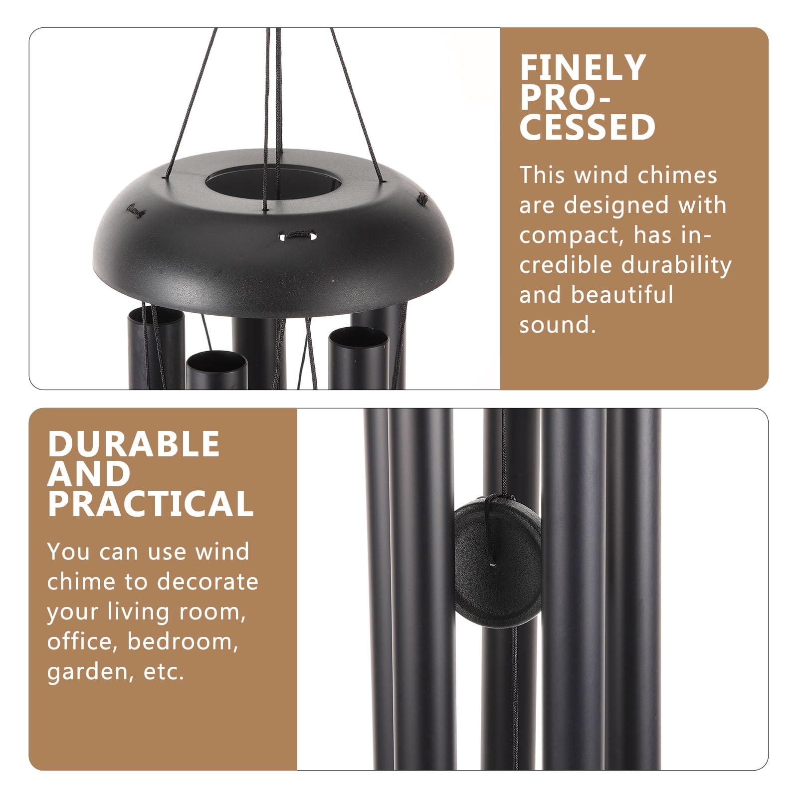 unbranded 1 Set Wind Chime Hanging Wind Bell Garden Hanging Wind Chime Patio Wind Chime Ornament