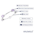 thumbnail image 2 of Vir Jewels 12 Cttw Purple Amethyst Bangle Bracelet Brass with Rhodium Plating 11x9mm Oval for Women, 2 of 4