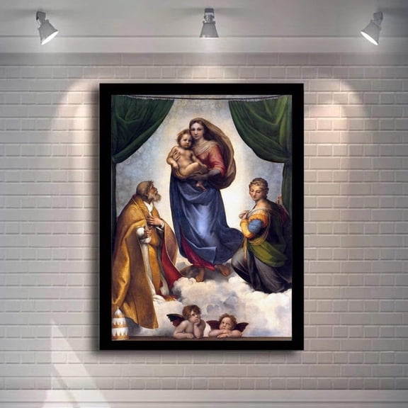 Painting Posters and Prints Wall Art Canvas Painting Madonna of Jesus Picture on The Wall Decor 50x70cm No Frame