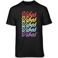 thumbnail image 2 of Teelocity Vibes Repeat Graphic T-Shirt (Small - Standard Fit, White), 2 of 13