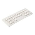 thumbnail image 1 of DOLITY Double Sided Suckers Anti slip Table Top Compatible with Glass Table Top white rectangle, 1 of 8
