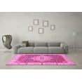 thumbnail image 3 of Ahgly Company Indoor Round Oriental Pink Modern Area Rugs, 4' Round, 3 of 4