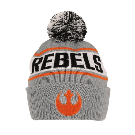 Star Wars Rebels Logo Jacquard Knit Cuffed Beanie with Pom
