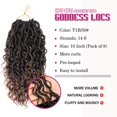 thumbnail image 2 of YBQF Goddess Locs Crochet Hair 12 Inch, 8 Packs New Goddess Faux Locs Crochet Hair for Black Women, Boho Hippie Locs, River Locs Crochet Hair with Curly Ends (10Inch, 8Packs, T1B/30#）, 2 of 5