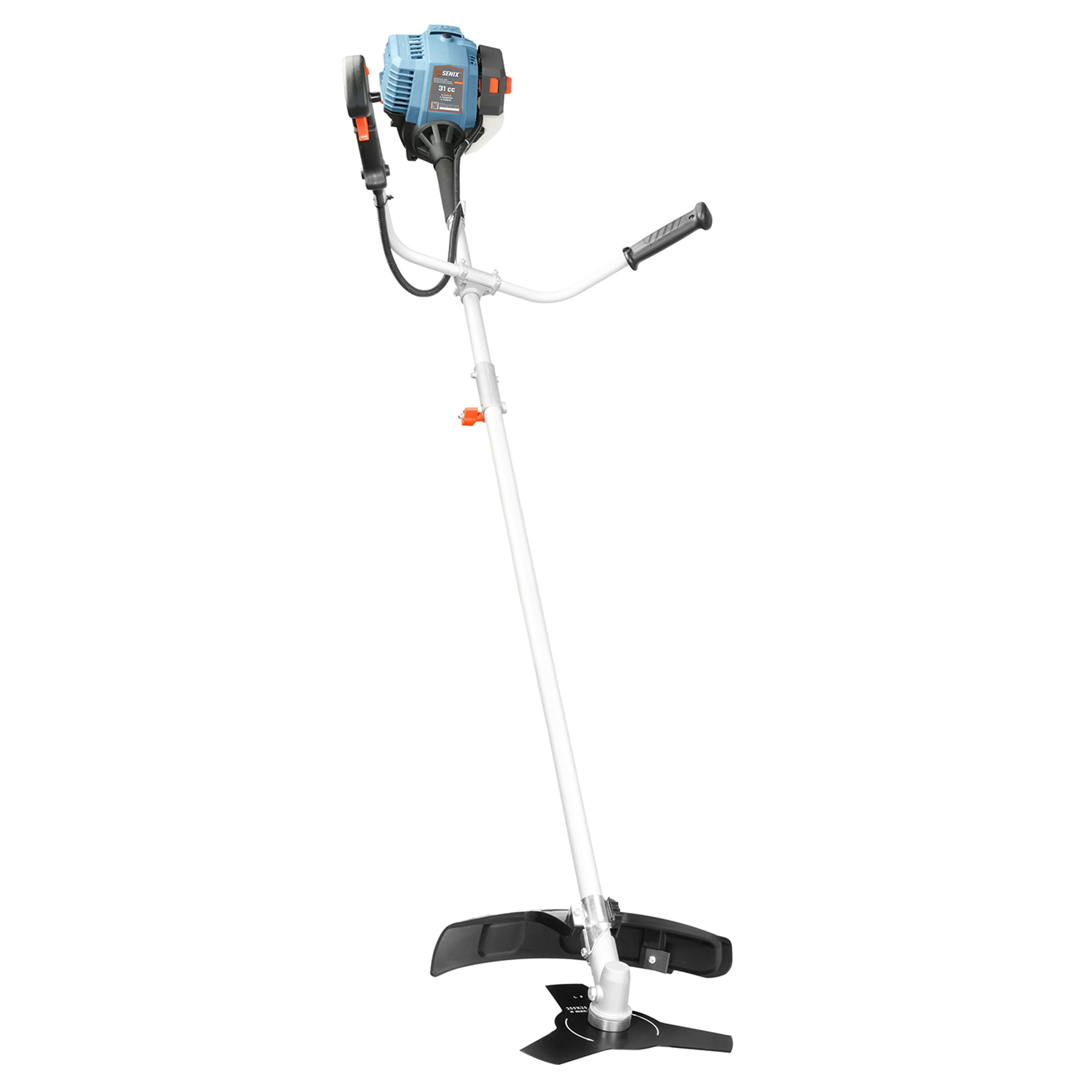 SENIX 4-Cycle 31cc Gas Brush Cutter,String Trimmer,Edger Lawn ,17.7" Cutting Width, Straight Shaft, Front D-Handle, Bump Feed, for Lawn & Grass