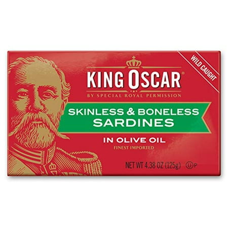 King Oscar Skinless & Boneless Sardines , Olive Oil, 4.38 Ounce (Pack of 12) (B000KOQFCI)