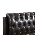 thumbnail image 4 of Contemporary Home Living Upholstered Faux Leather Tufted Panel Queen Bed - 88" - Brown, 4 of 6