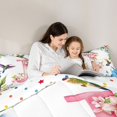thumbnail image 4 of Castle Fairy Floral Letter J Hummingbird Full Size Comforter Sets 3 Pieces for Adults,Watercolor Flowers Animal Bedding Sets, 4 of 6