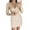Gold, variant on Mikilon Women's Solid Color Sequins Dress V-Neck Patchwork Long Sleeve Casual Loose Dresses