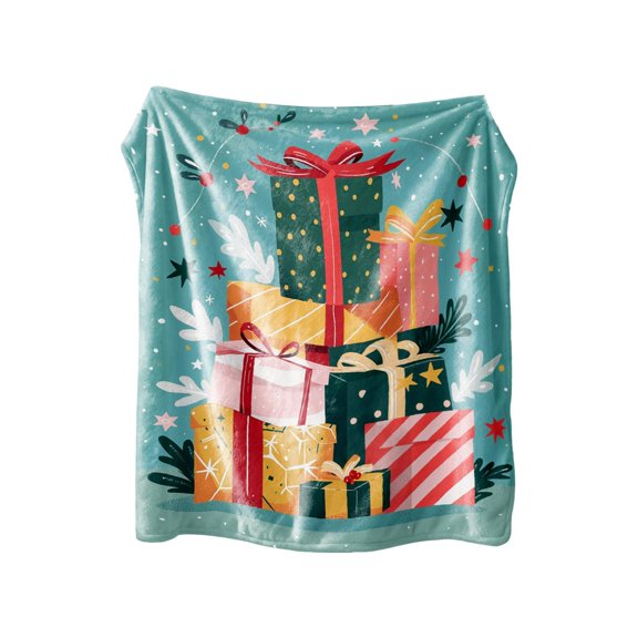 PEIBang 39"x51" Christmas Fleece Throw Blanket,Soft and Cozy Holiday Blanket for Sofa,Bed,Couch,Xmas Decorative Flannel Blanket