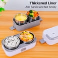thumbnail image 3 of Electric Lunch Box Pluggable Heating Single / Double Layer Insulation Office Workers Portable Hot Vegetable Cooking Bento Lunch Box, 3 of 8