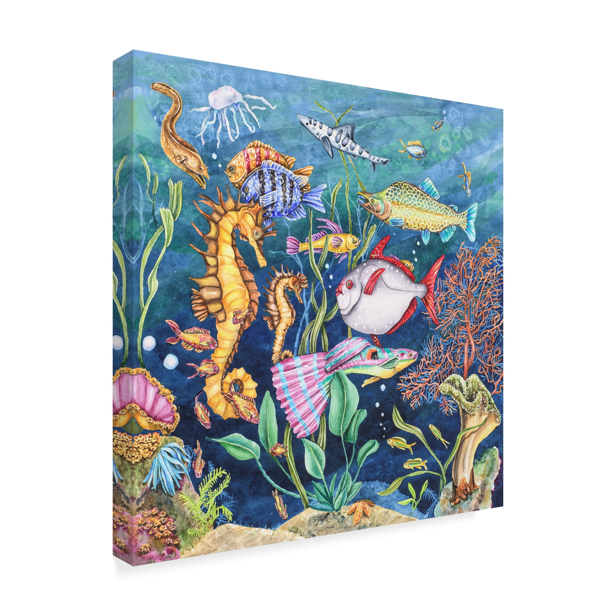 Trademark Fine Art 'Undersea Adventure' Canvas Art by Charlsie Kelly