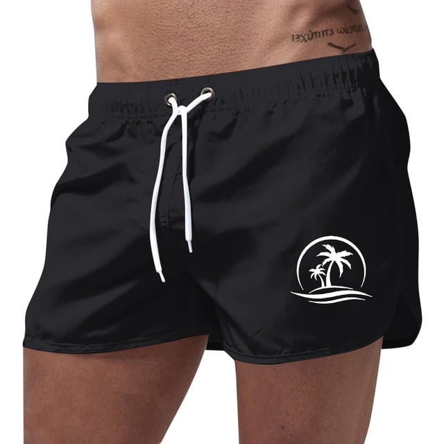 Mens Swim Trunks 5 Inch Stretch Gradient Mens Bathing Suits Lightweight Bathing Suit Men's Swim Trunks Summer Beach Oversized Swimwear