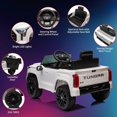 thumbnail image 2 of NEILA Toyota Licensed 12V Kids Ride on Truck Car Battery Powered Electric Fun Toys with Remote Control, Spring Suspension, 3 Speeds, LED Lights, Ride on Toy for 3-8 Years Boys & Girls (White), 2 of 7