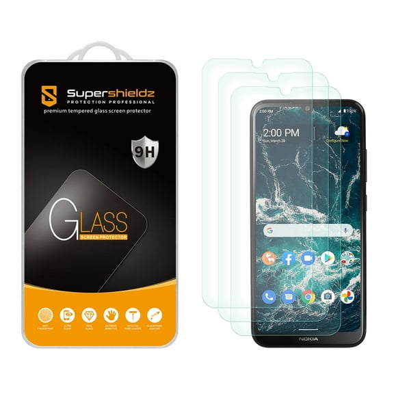 (3 Pack) Supershieldz Designed for Nokia C200 Tempered Glass Screen Protector, Anti Scratch, Bubble Free