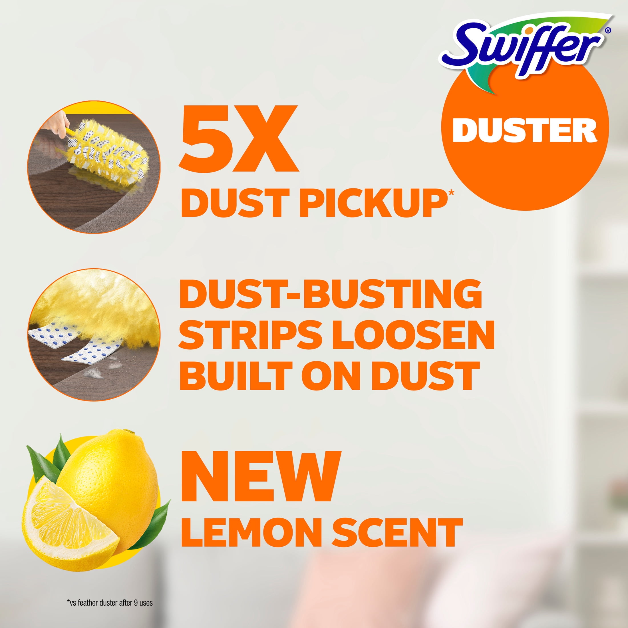 Swiffer Heavy Duty Duster Refills, Lemon 6 Count