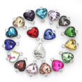 thumbnail image 1 of 2pcs Random Color Alloy Metal With Rhinestone Personalized Peach Heart Keychain Bag Pendant Accessories Girl Gift Decoration, 1 of 4