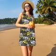 thumbnail image 3 of Balery White Retro Off-Road Vehicle Vestidos de verano para mujer con estampado: vestido holgado sin mangas, vestido playero informal y cómodo para días calurosos., 3 of 7