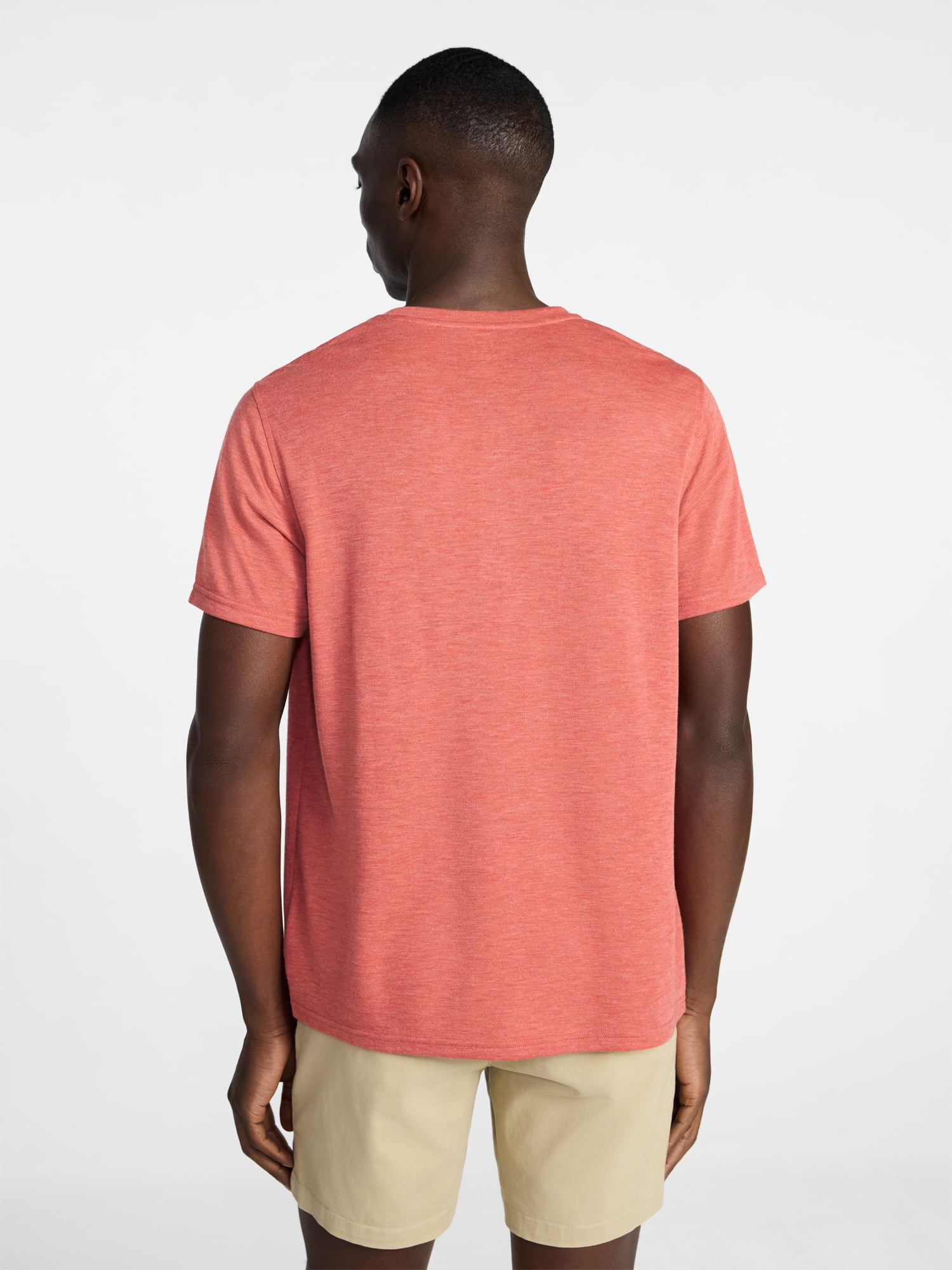 George Men's & Big Men's Relaxed Fit Knit Cloth Henley Shirt with Short Sleeves, Sizes XS-5XL