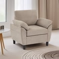 thumbnail image 5 of Soscana Accent Chair with Storage Side Pockets for Living Room Bedroom Apartment Office Studio, Single Chair Armchair,Beige, 5 of 8