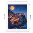 thumbnail image 2 of Paint By Numbers Kit for Adults Beginner - DIY Moonlit Coastal Village Scene Canvas Painting Kits for Adults, Frameless Paint By Number for Adults for Home Wall Decor 16x20 Inch, 2 of 7