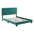 thumbnail image 2 of Modway celine Lit Plateforme Complet en Velours Performance Capitonné Teal, 2 of 9