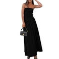 thumbnail image 1 of Vestido largo PRETTYGARDEN para mujer, verano 2025, sin tirantes y bolsillos, 1 of 9
