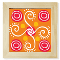 thumbnail image 1 of Cadre Photo Carré Orange P Mexique Totems Ancienne Civilisation pour Mur Ou Table, 1 of 3