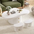thumbnail image 2 of Cloud Coffee Table, Living Room Center Table with Stools, Low Coffee Tables Sofa Side End Tables for Bedroom Living Room Office, 2 of 7