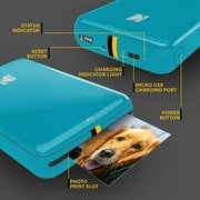 Kodak Step Mobile Instant Photo Printer Go Bundle with Zink Paper & Carrying Case, Blue