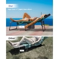 thumbnail image 4 of Padded Folding Chaise Lounge Oversized Support 350lbs, Extra High 16inch Seat Sunbathing Recliner, 4 of 10