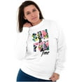 thumbnail image 4 of Sun and Fun Time Pretty Beautiful Women Plus Size Crewneck Sweatshirt Brisco Brands 2X, 4 of 5