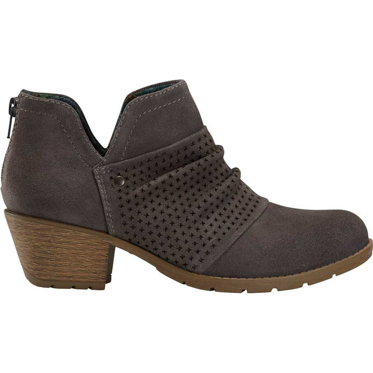 Women's Earth Origins Oakland Amanda Ankle Bootie Grey Suede M