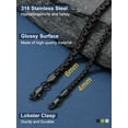 thumbnail image 7 of ChainsProMax Stainless Steel Black Plated Box Chain Mens Necklace 4mm 24" Lobster Clasp, 7 of 7